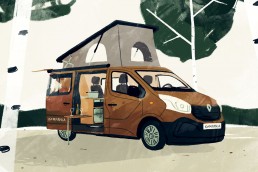 Campingbus Kompanja Illustration von Jennifer Daniel