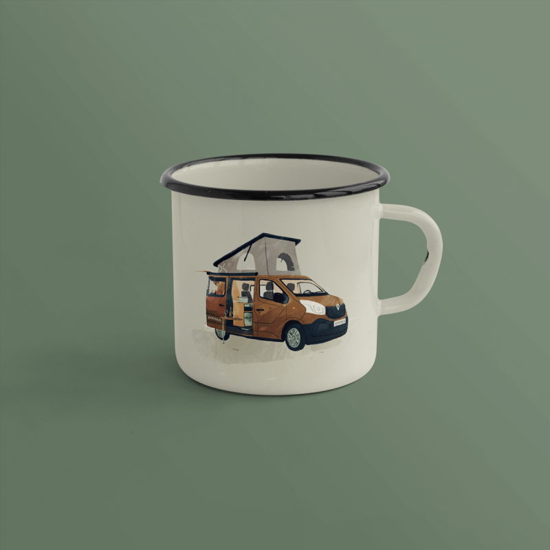 Tasse Campingbus Kompanja Illustration von Jennifer Daniel