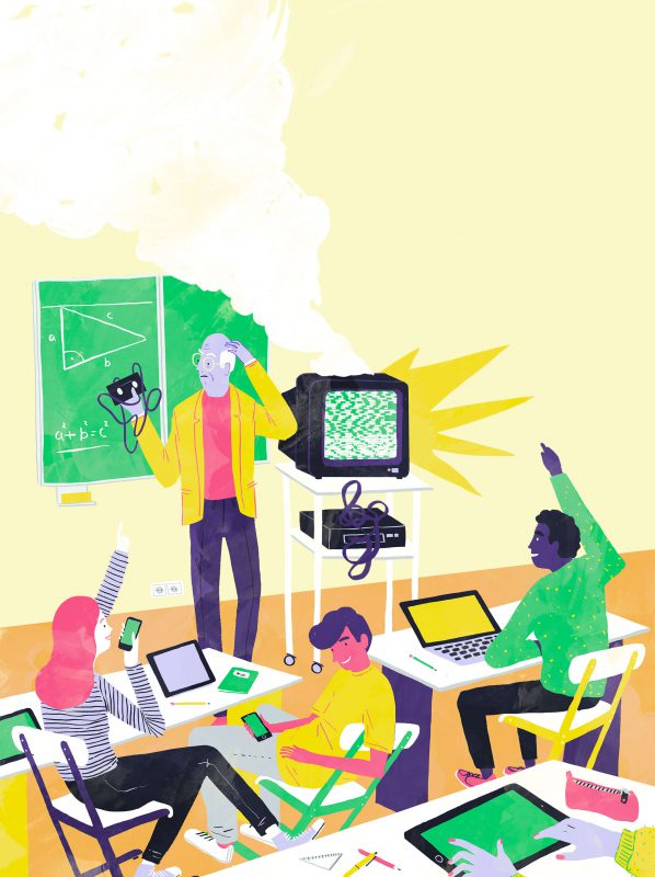 Digitalisierung an Schulen - Yeaz Jugendmagazin - Illustration von Jennifer Daniel